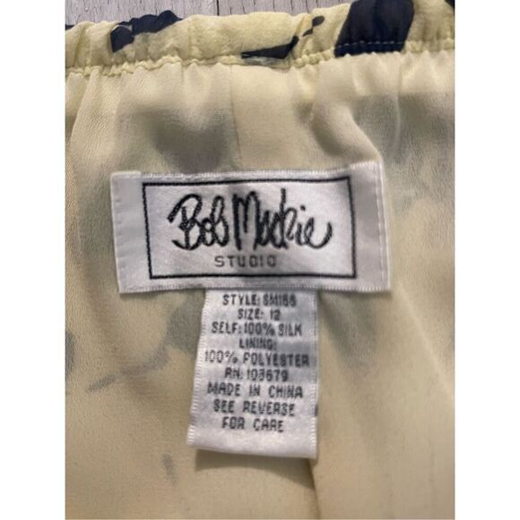 Bob Mackie Silk Tulip Printed Asymmetrical Skirt Women’s Size 12 - Picture 2 of 4